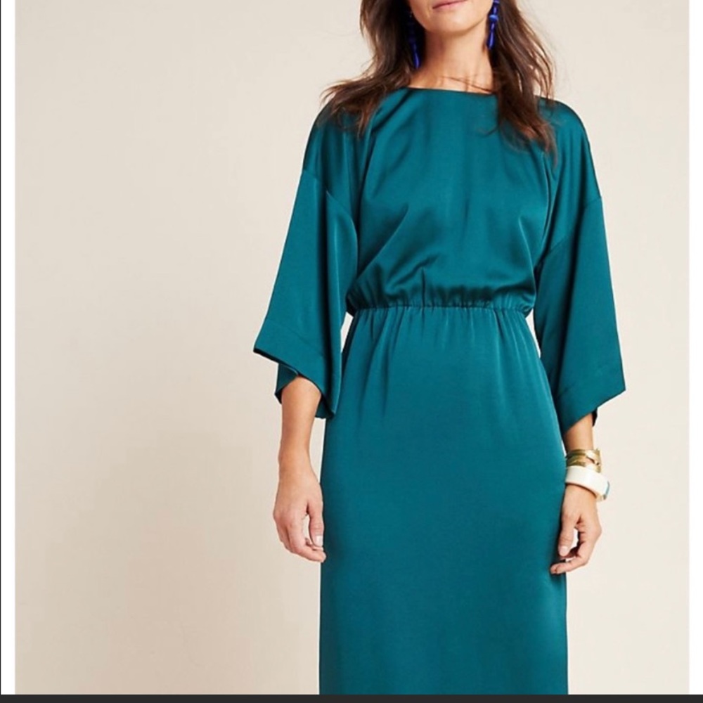 Anthropologie Teal Maxi Dress - Picture 3 of 6